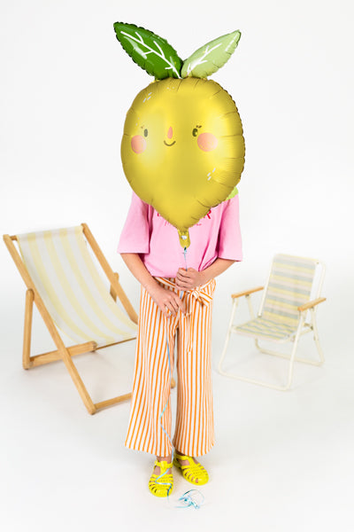 Citroen ballon folieballon feest decoratie verjaardag geel groen vrolijk lente zomer