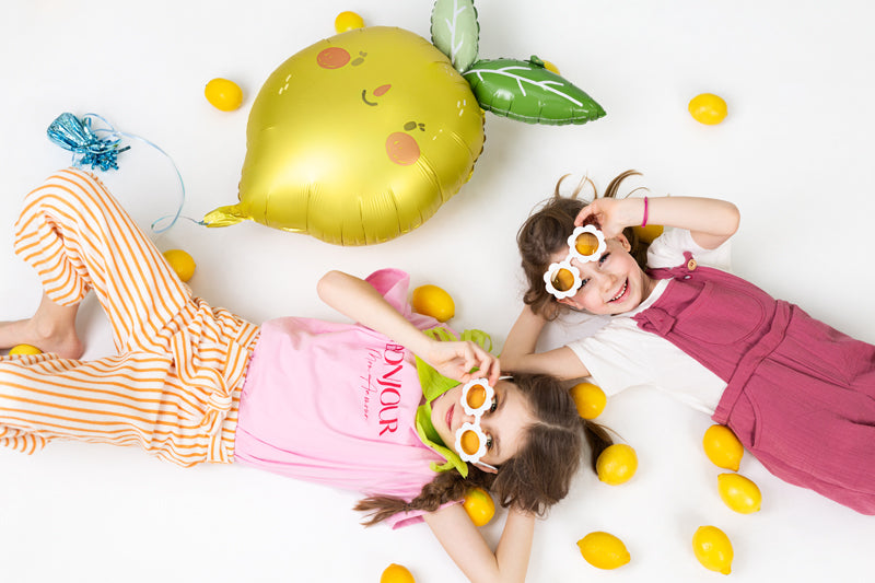 Citroen ballon folieballon feest decoratie verjaardag geel groen vrolijk lente zomer