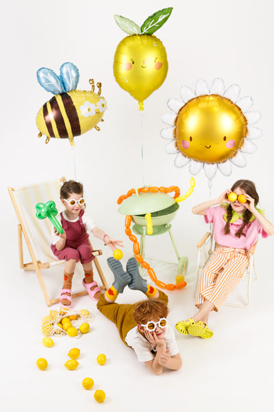 Citroen ballon folieballon feest decoratie verjaardag geel groen vrolijk lente zomer
