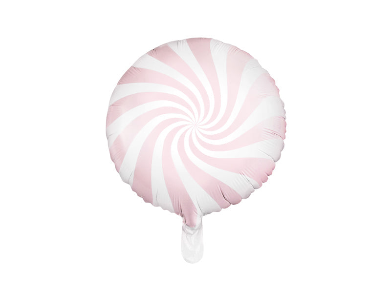 roze wit pastel snoepje snoep candy folieballon feest decoratie verjaardag