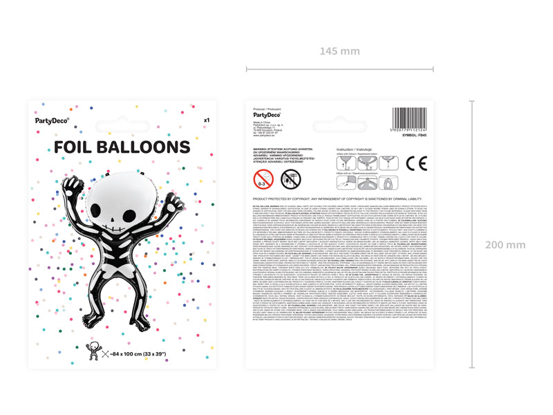 skelet folieballon halloween