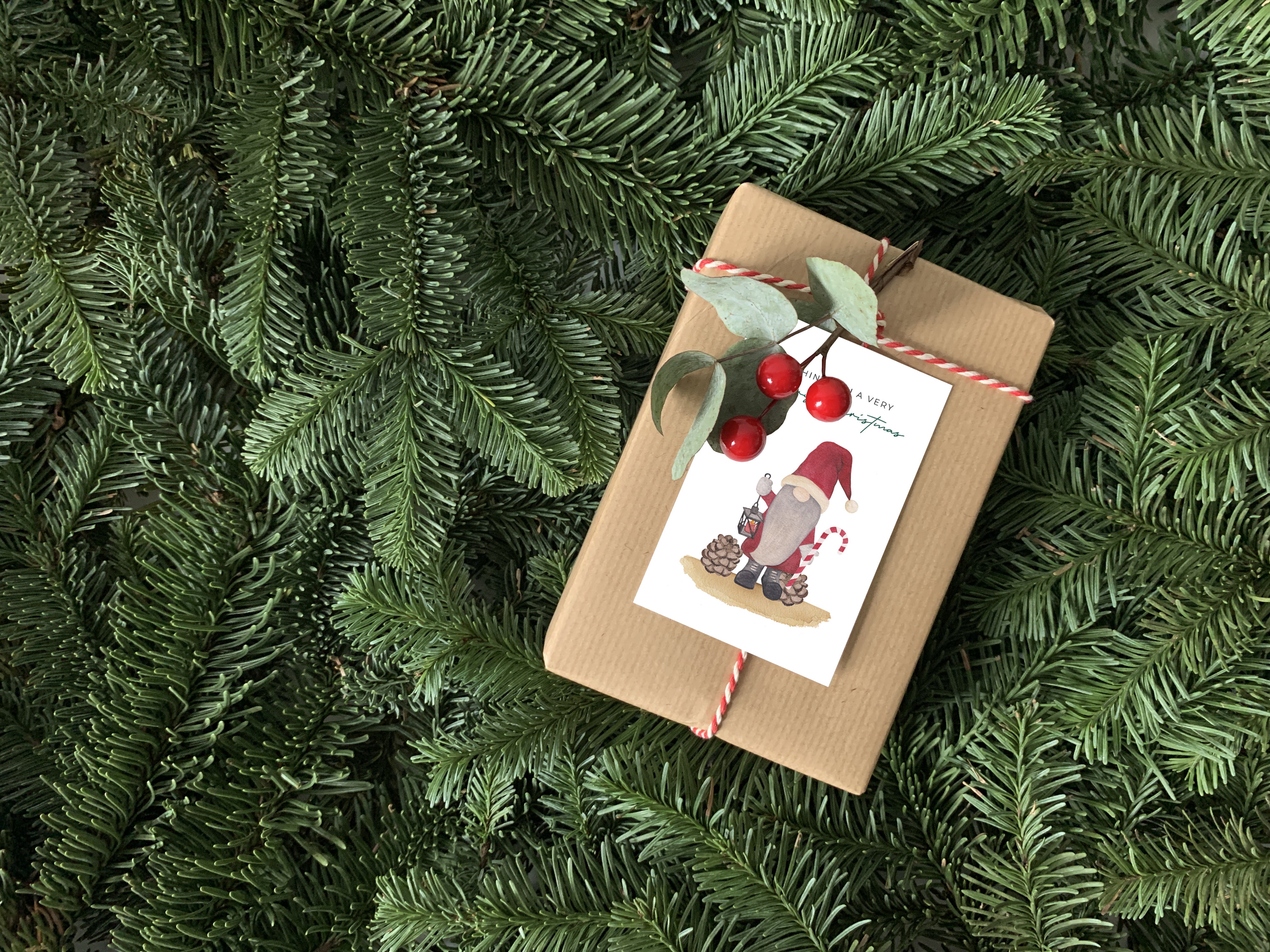 Christmasbox ‘Santa’s little helpers’ - 10 wenskaarten, 10 gifttags en 12 stickers