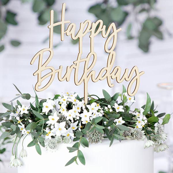 taart cake topper happy birthday verjaardag feest