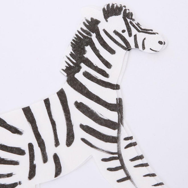 zebra servet Meri Meri feest decoratie dieren safari wild