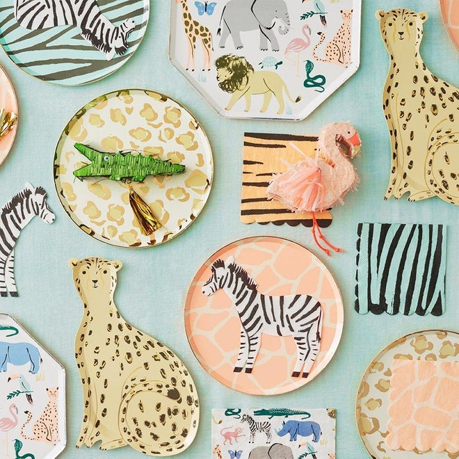 zebra servet Meri Meri feest decoratie dieren safari wild