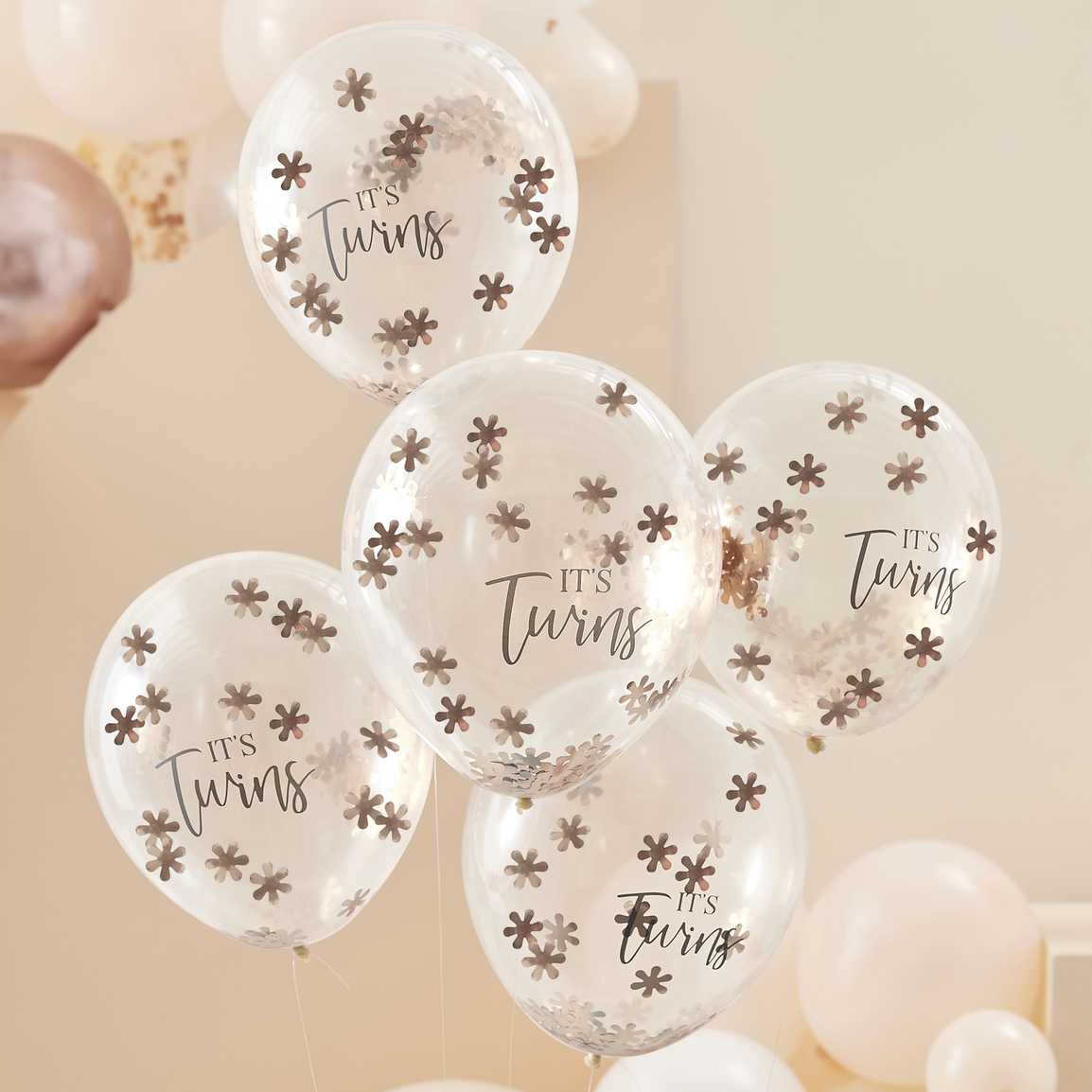 Ballonnen tweeling twins babyshower gender reveal babyborrel zwangerschap geboorte