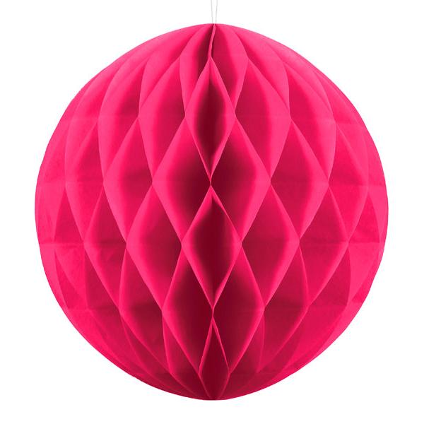 Honeycomb donker roze hot pink rond tissuepapier vloepapier feest decoratie