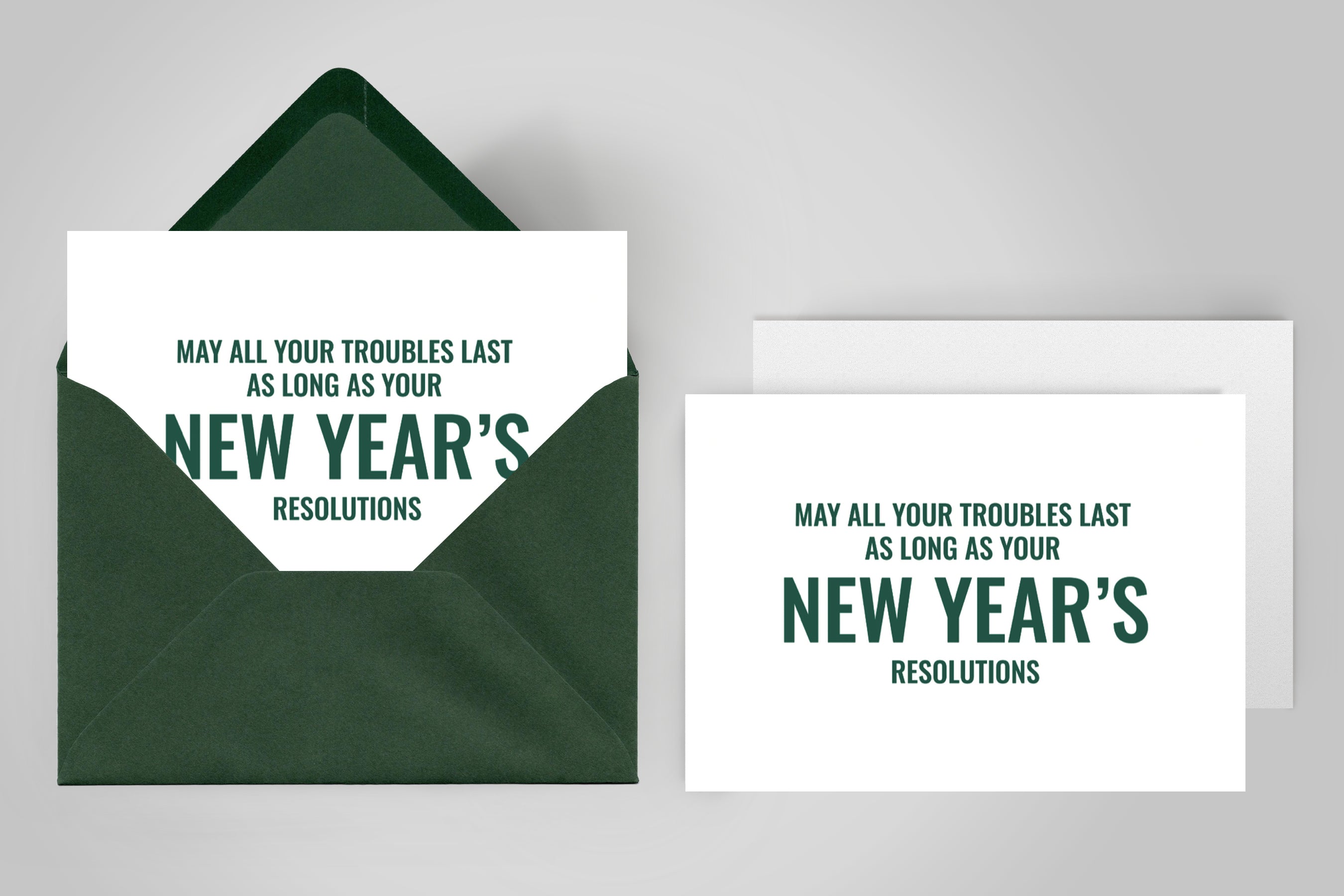 'New Year's Resolutions' Wenskaart - Christmas cheers