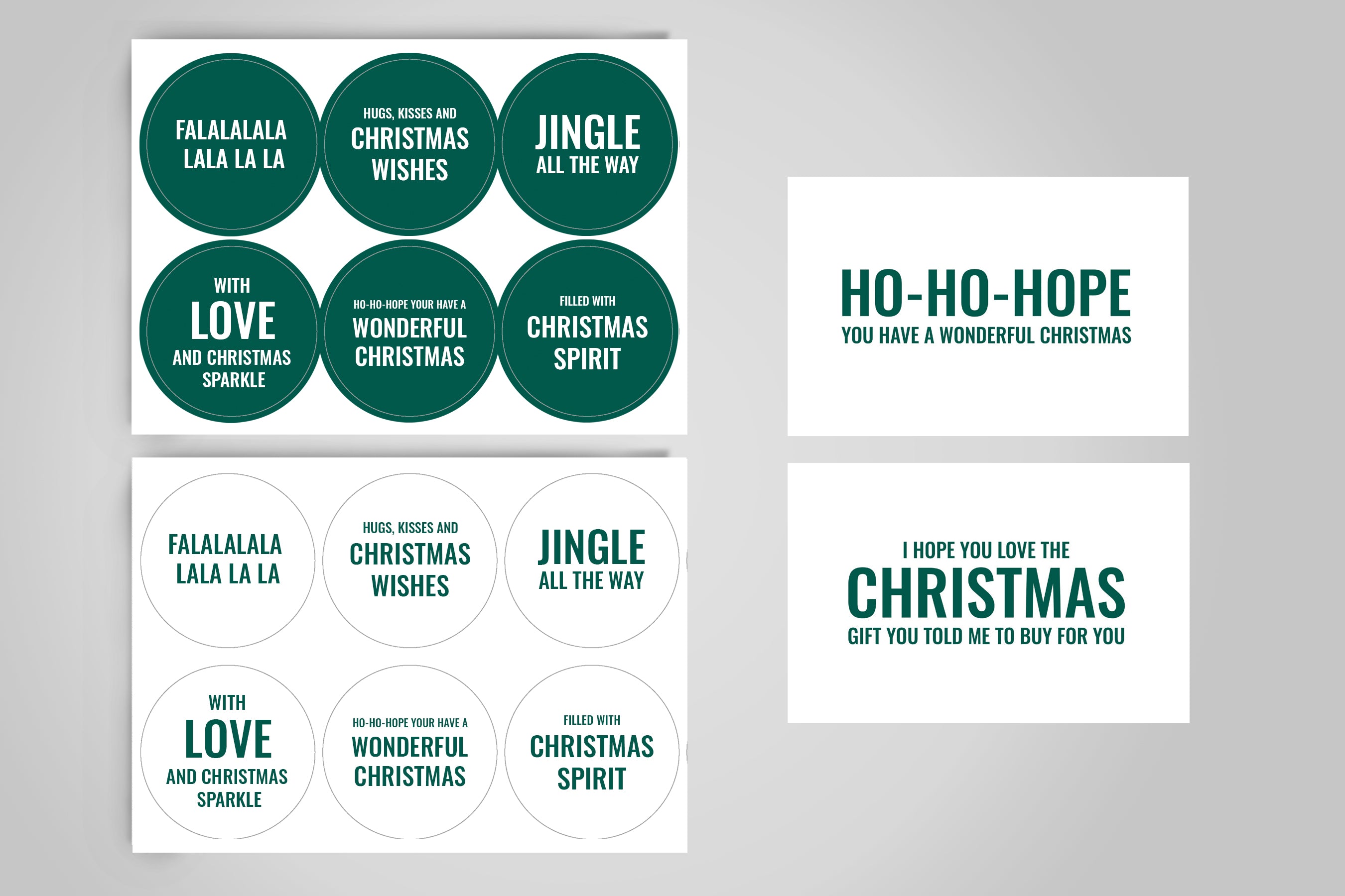 Gifttags en stickers set 'Christmas Cheers'