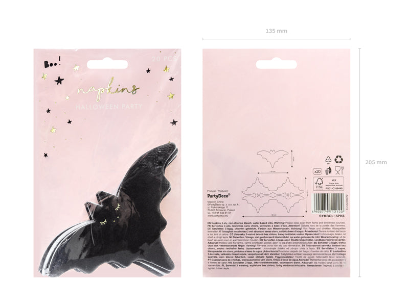 servetten vleermuis halloween batman