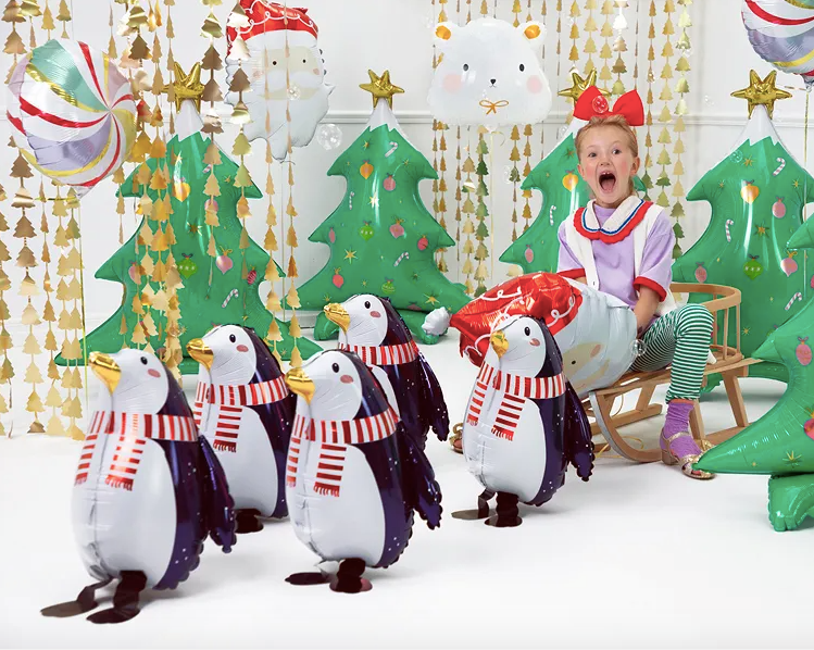 pinguïn folieballon 3D kerst kerstmis sneeuw noordpool