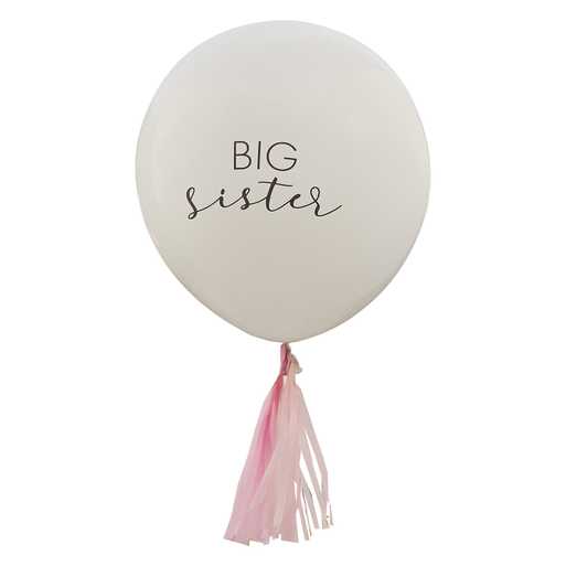 Ballon big sister geboorte zwangerschap genderreveal feest decoratie photoshoot
