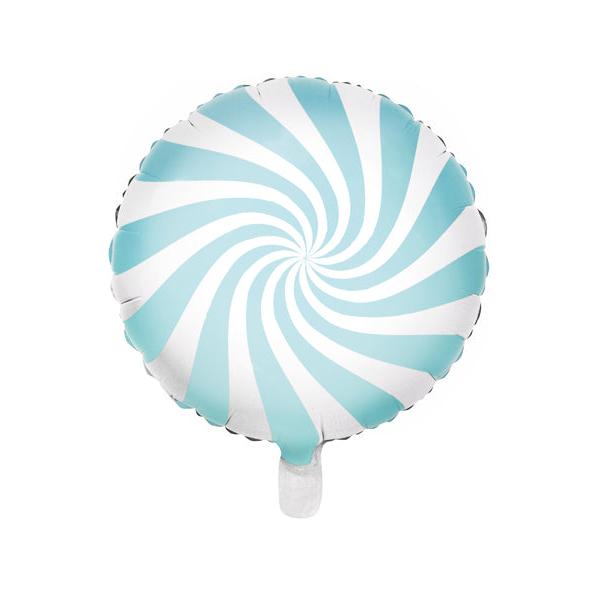 blauw wit pastel snoepje snoep candy folieballon feest decoratie verjaardag