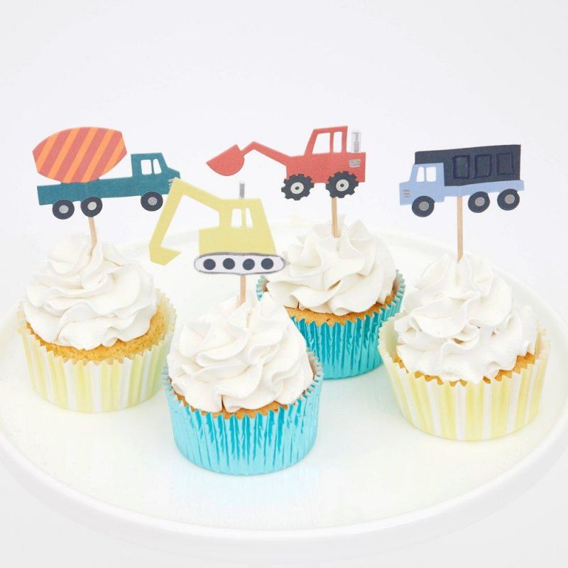 cupcake kit bouwvoertuigen meri meri party feest