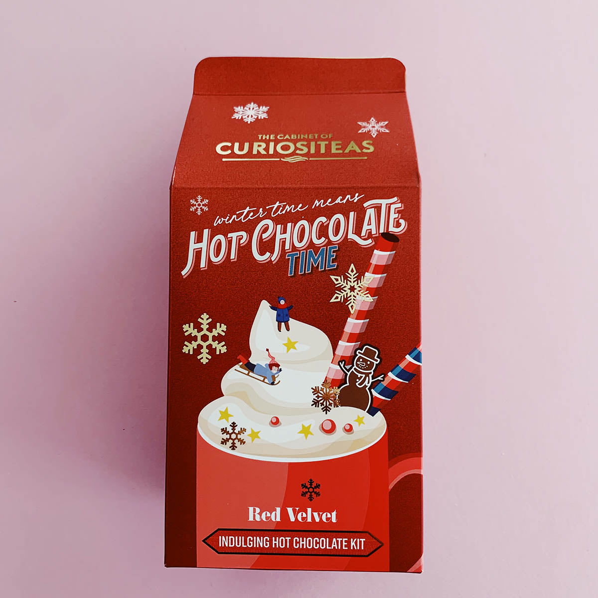 Red Velvet 'Indulging hot chocolate kit' incl. mashmellows, sprinkles en rietjes