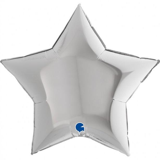 folieballon zilver ster feest decoratie verjaardag