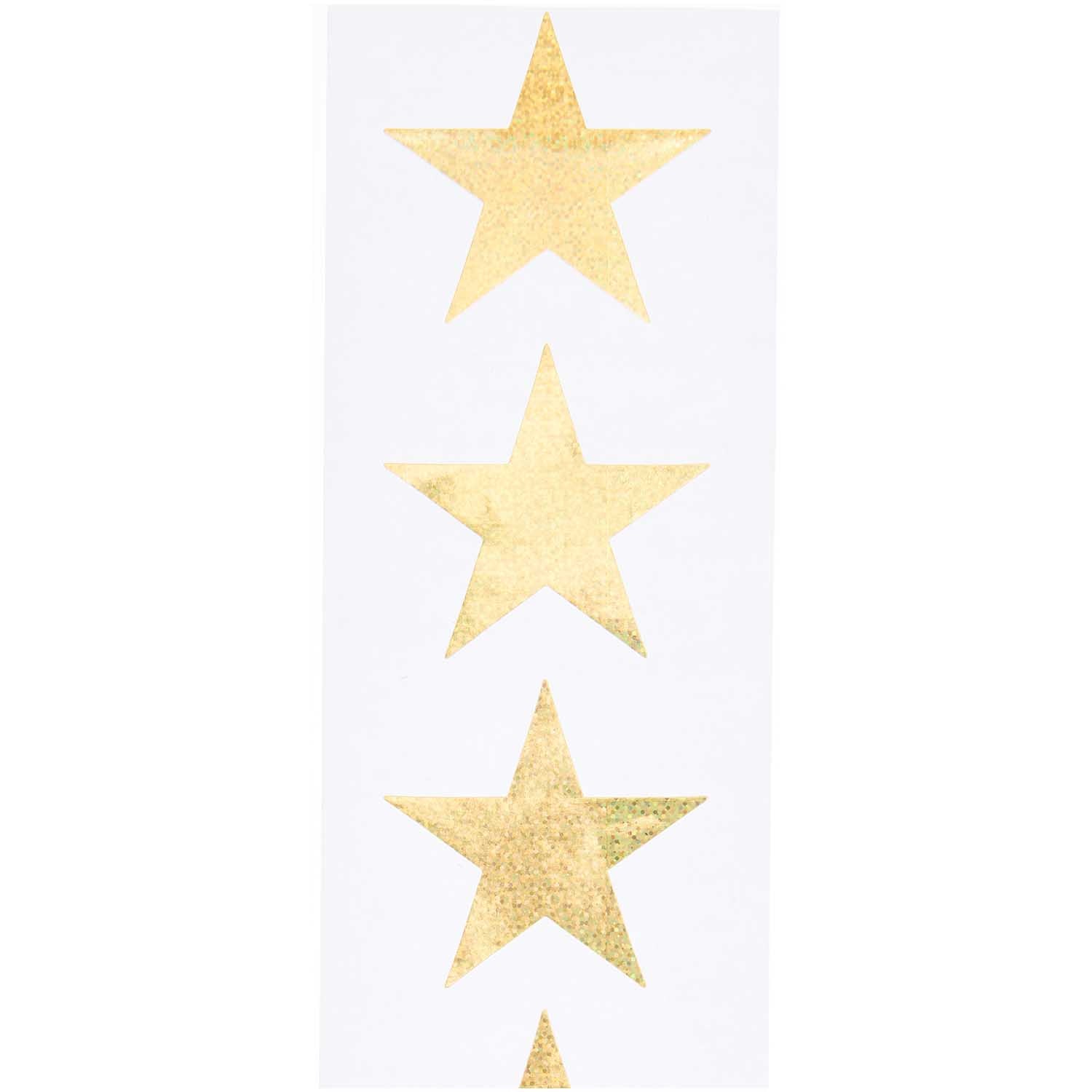 120 holografische gouden sterren stickers (4,5cm)