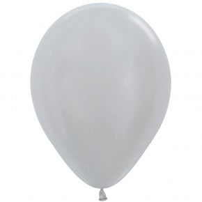 Ballon parelmoer zilver