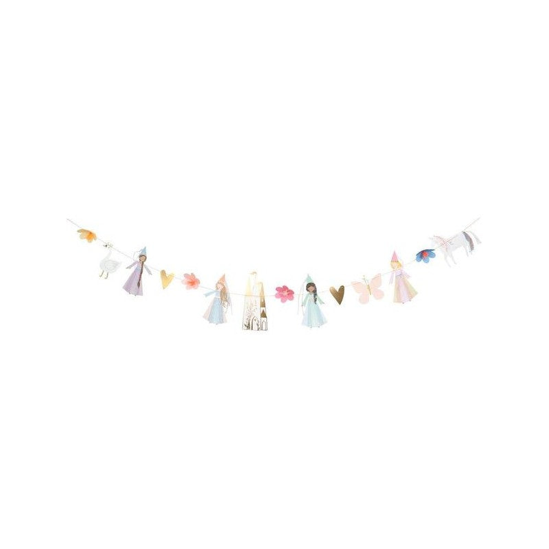 Prinses slinger feest decoratie verjaardag unicorn vlinder sprookjes bloemen hart kasteel
