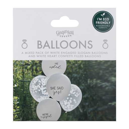 Ballonnen 'She said yes' - 5 stuks