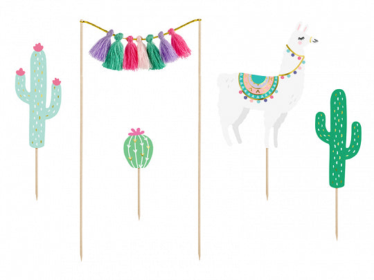Lama / Cactus taarttopper
