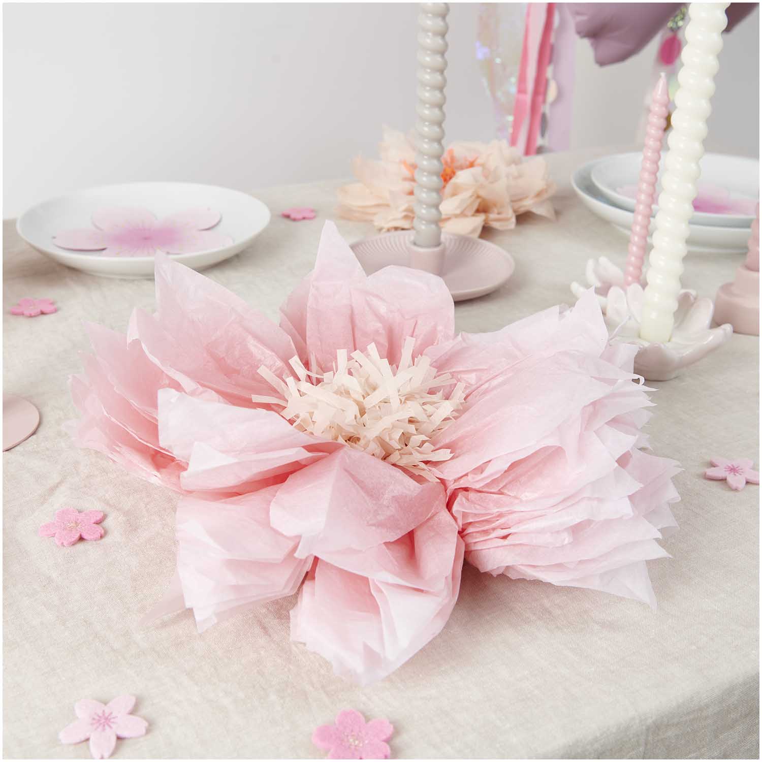 Tissue kersen bloemen zacht roze zacht orange decoratie feest verjaardag