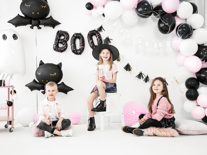 vleermuis folieballon halloween batman zwart goud feest deco decoratie verjaarda
